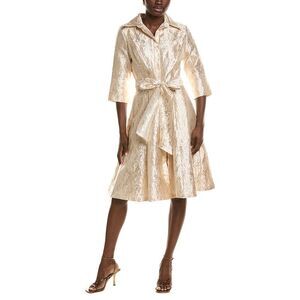 Rene Ruiz Womens  Floral Shirtdress, Brown